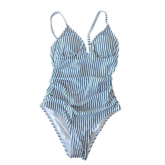 Cupshe Other - Cupshe Striped Nautical One Piece Swimsuit Size XS NWT